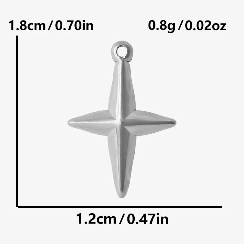 Trendy 6pcs/lot Stainless Steel Pendants Real Gold Plated Sun Love Flower Star Shaped Irregular Line Charms DIY Jewelry Making