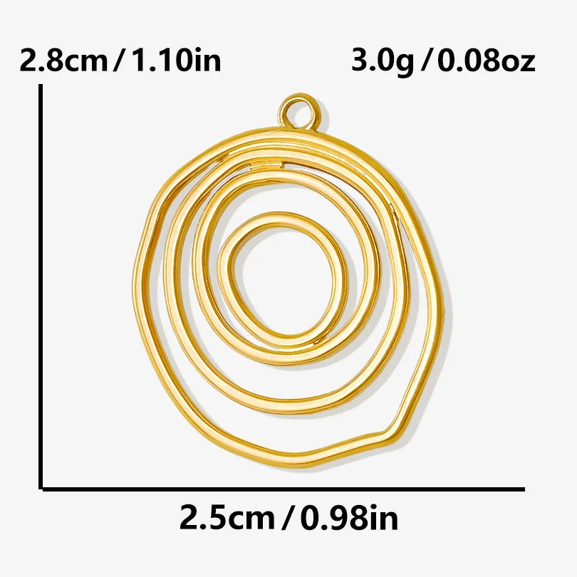 Shiny 5pcs/lot Stainless Steel Big Sun Pendants Trendy Charms of Ethnic Jewelry Real Gold Plated Sun Pendants DIY Jewelry Making