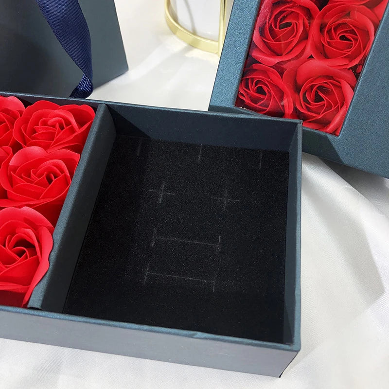 I Love You Jewelry Box Immortal Flower Jewelry Box Roses Window Gift Box Ring Earrings Pendant Necklace Box Jewelry Organizer