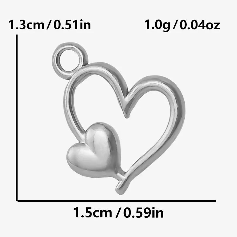 Trendy 6pcs/lot Stainless Steel Pendants Real Gold Plated Sun Love Flower Star Shaped Irregular Line Charms DIY Jewelry Making