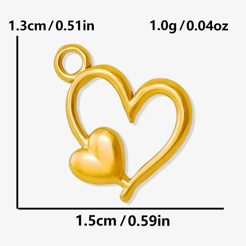 Trendy 6pcs/lot Stainless Steel Pendants Real Gold Plated Sun Love Flower Star Shaped Irregular Line Charms DIY Jewelry Making