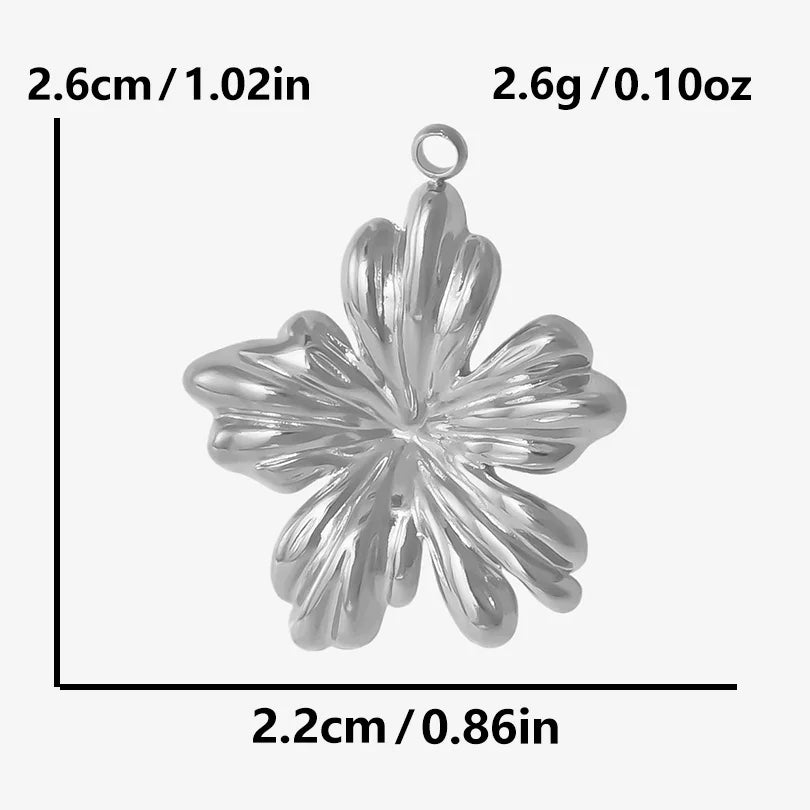 Trendy 6pcs/lot Stainless Steel Pendants Real Gold Plated Sun Love Flower Star Shaped Irregular Line Charms DIY Jewelry Making