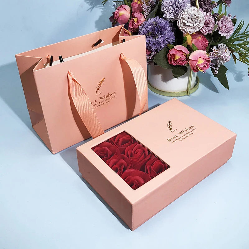 I Love You Jewelry Box Immortal Flower Jewelry Box Roses Window Gift Box Ring Earrings Pendant Necklace Box Jewelry Organizer