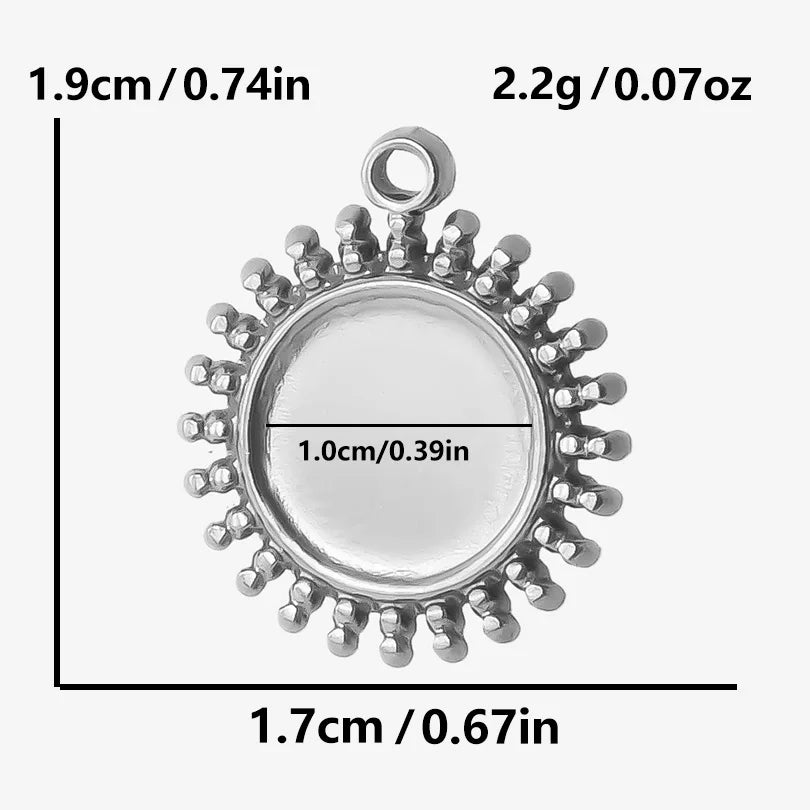 Trendy 6pcs/lot Stainless Steel Pendants Real Gold Plated Sun Love Flower Star Shaped Irregular Line Charms DIY Jewelry Making