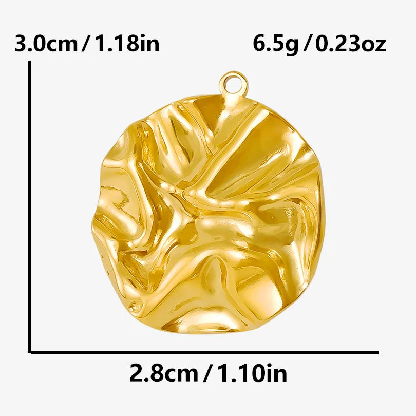 Trendy 6pcs/lot Stainless Steel Pendants Real Gold Plated Sun Love Flower Star Shaped Irregular Line Charms DIY Jewelry Making